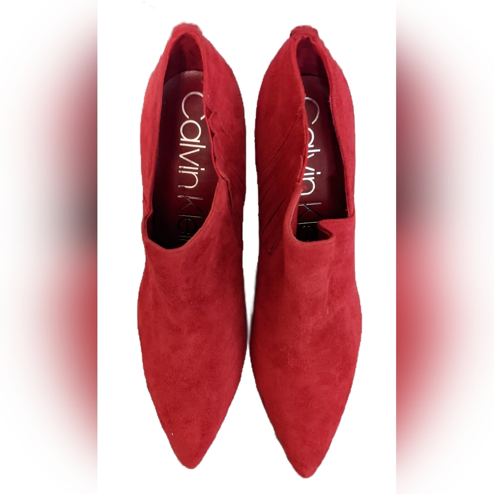 Calvin Klein Red Suede Pumps/Heeled Boots
